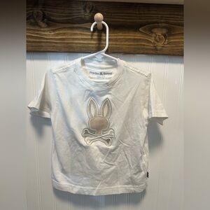 Psycho Bunny Kids Cream T-Shirt with Bunny Logo